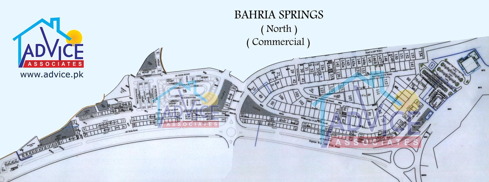 Map spring north Bahria town